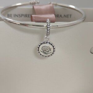 Kiwi Bird and Silver Fern Charm S925 Sliver Charm Bracelete Dangle Pendant